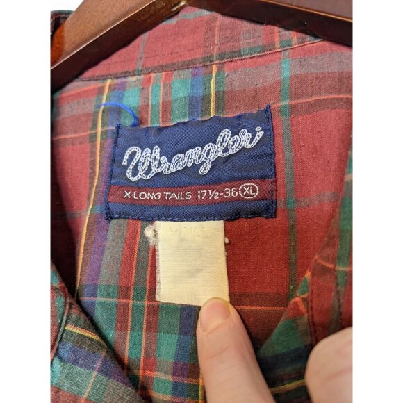 Vintage Wrangler Aztec Indian Geometric Long Sleeve Western X-Long Tail XL - Picture 4 of 7